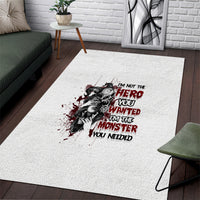 I'm Not The Hero You Wanted Area Rug - Wonder Print Shop