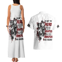 I'm Not The Hero You Wanted Couples Matching Tank Maxi Dress and Hawaiian Shirt - Wonder Print Shop