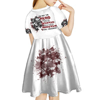 I'm Not The Hero You Wanted Kid Short Sleeve Dress - Wonder Print Shop