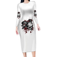 I'm Not The Hero You Wanted Long Sleeve Bodycon Dress - Wonder Print Shop