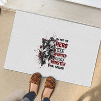 I'm Not The Hero You Wanted Rubber Doormat - Wonder Print Shop