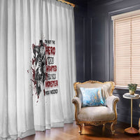 I'm Not The Hero You Wanted Window Curtain - Wonder Print Shop