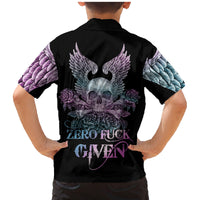 Skull Wings Roses - Zero Fuck Given Family Matching Mermaid Dress and Hawaiian Shirt - Wonder Print Shop