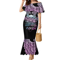 Skull Wings Roses - Zero Fuck Given Family Matching Mermaid Dress and Hawaiian Shirt - Wonder Print Shop