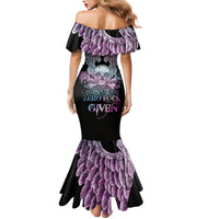 Skull Wings Roses - Zero Fuck Given Family Matching Mermaid Dress and Hawaiian Shirt - Wonder Print Shop