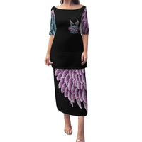 Skull Wings Roses - Zero Fuck Given Family Matching Puletasi Dress and Hawaiian Shirt - Wonder Print Shop