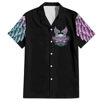 Skull Wings Roses - Zero Fuck Given Family Matching Short Sleeve Bodycon Dress and Hawaiian Shirt - Wonder Print Shop