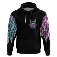 Skull Wings Roses - Zero Fuck Given Hoodie - Wonder Print Shop
