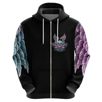Skull Wings Roses - Zero Fuck Given Hoodie - Wonder Print Shop