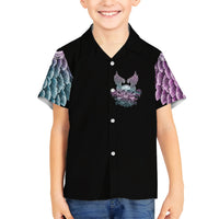 Skull Wings Roses - Zero Fuck Given Kid Hawaiian Shirt - Wonder Print Shop