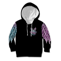 Skull Wings Roses - Zero Fuck Given Kid Hoodie - Wonder Print Shop