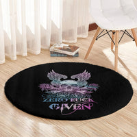 skull-wings-roses-zero-fuck-given-round-carpet