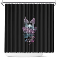 skull-wings-roses-zero-fuck-given-shower-curtain
