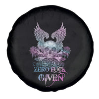 Skull Wings Roses - Zero Fuck Given Spare Tire Cover - Wonder Print Shop
