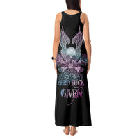 Skull Wings Roses - Zero Fuck Given Tank Maxi Dress - Wonder Print Shop