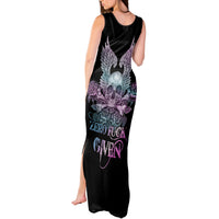 Skull Wings Roses - Zero Fuck Given Tank Maxi Dress - Wonder Print Shop