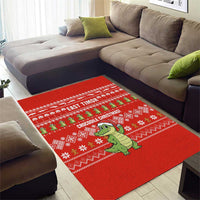East Timor Christmas Area Rug with Santa Crocodile Gingerbread Palm Trees and Red Holiday - Wonder Print Shop