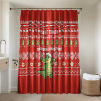 East Timor Christmas Bathroom Set with Santa Crocodile Gingerbread Palm Trees and Red Holiday - Wonder Print Shop