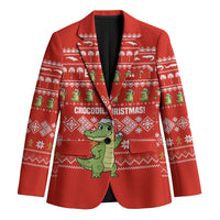 East Timor Christmas Blazer with Santa Crocodile Gingerbread Palm Trees and Red Holiday - Wonder Print Shop