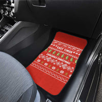 East Timor Christmas Car Mats with Santa Crocodile Gingerbread Palm Trees and Red Holiday - Wonder Print Shop