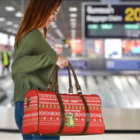 East Timor Christmas Travel Bag with Santa Crocodile Gingerbread Palm Trees and Red Holiday - Wonder Print Shop
