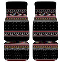 East Timor Christmas Car Mats with Santa in Traditional Robe Gift Basket Ho Ho Ho Text and Black Festive - Wonder Print Shop