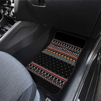 East Timor Christmas Car Mats with Santa in Traditional Robe Gift Basket Ho Ho Ho Text and Black Festive - Wonder Print Shop