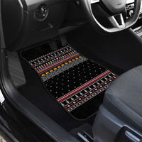 East Timor Christmas Car Mats with Santa in Traditional Robe Gift Basket Ho Ho Ho Text and Black Festive - Wonder Print Shop