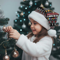 East Timor Christmas Santa Hat with Santa in Traditional Robe Gift Basket Ho Ho Ho Text and Black Festive - Wonder Print Shop