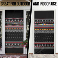 East Timor Christmas Door Cover with Santa in Traditional Robe Gift Basket Ho Ho Ho Text and Black Festive - Wonder Print Shop