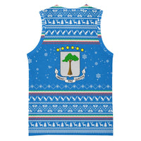 Equatorial Guinea Christmas Basketball Jersey with Nzalang Noel Eagle Flag Snowflakes and Blue Holiday - Wonder Print Shop