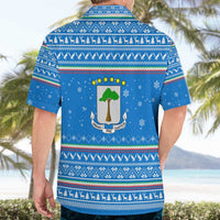 Equatorial Guinea Christmas Hawaiian Shirt with Nzalang Noel Eagle Flag Snowflakes and Blue Holiday - Wonder Print Shop