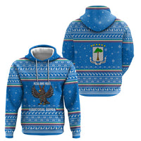 Equatorial Guinea Christmas Hoodie with Nzalang Noel Eagle Flag Snowflakes and Blue Holiday - Wonder Print Shop