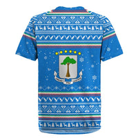 Equatorial Guinea Christmas Rugby Jersey with Nzalang Noel Eagle Flag Snowflakes and Blue Holiday - Wonder Print Shop
