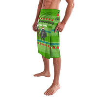 Equatorial Guinea Christmas Lavalava with Santa Gorilla Gift Basket and Green Holiday Pattern Design - Wonder Print Shop