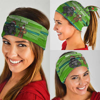 Equatorial Guinea Christmas Neck Gaiter with Santa Gorilla Gift Basket and Green Holiday Pattern Design - Wonder Print Shop