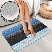 Estonia Christmas Bathroom Set with Reindeer Gingerbread Snowflakes National Emblem and Winter Forest - Wonder Print Shop