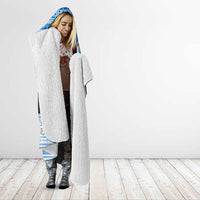 Estonia Christmas Hooded Blanket with Reindeer Gingerbread Snowflakes National Emblem and Winter Forest - Wonder Print Shop