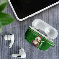 Tajikistan Christmas AirPods Case with Santa Hat Eagle Green Snowflake Pattern and Holiday Design - Wonder Print Shop
