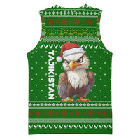 Tajikistan Christmas Basketball Jersey with Santa Hat Eagle Green Snowflake Pattern and Holiday Design - Wonder Print Shop
