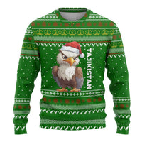 Tajikistan Christmas Ugly Christmas Sweater with Santa Hat Eagle Green Snowflake Pattern and Holiday Design - Wonder Print Shop