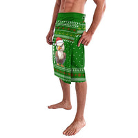 Tajikistan Christmas Lavalava with Santa Hat Eagle Green Snowflake Pattern and Holiday Design - Wonder Print Shop