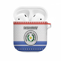 Paraguay Christmas AirPods Case with Red-White-Blue Design, National Seal, and Santa Motif - Wonder Print Shop