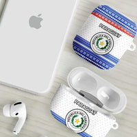 Paraguay Christmas AirPods Case with Red-White-Blue Design, National Seal, and Santa Motif - Wonder Print Shop