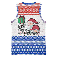 Paraguay Christmas Basketball Jersey with Red-White-Blue Design, National Seal, and Santa Motif - Wonder Print Shop