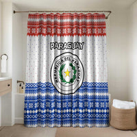 Paraguay Christmas Bathroom Set with Red-White-Blue Design, National Seal, and Santa Motif - Wonder Print Shop