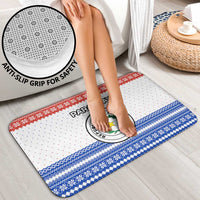 Paraguay Christmas Bathroom Set with Red-White-Blue Design, National Seal, and Santa Motif - Wonder Print Shop