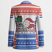 Paraguay Christmas Blazer with Red-White-Blue Design, National Seal, and Santa Motif - Wonder Print Shop