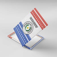 Paraguay Christmas Canvas Wall Art with Red-White-Blue Design, National Seal, and Santa Motif - Wonder Print Shop