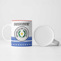 Paraguay Christmas Ceramic Mug with Red-White-Blue Design, National Seal, and Santa Motif - Wonder Print Shop
